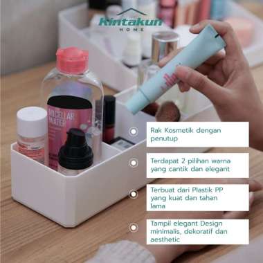 Kintakun Home Rak Kosmetik Dengan Penutup Lana Putih