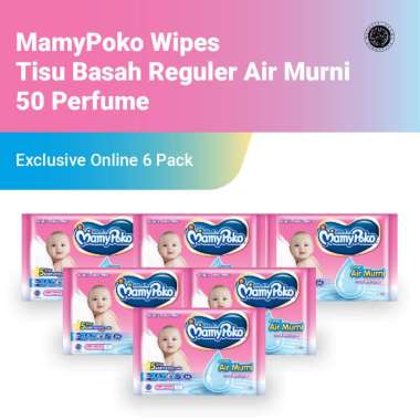 Promo Harga Mamy Poko Baby Wipes Reguler - Fragrance 52 pcs - Blibli