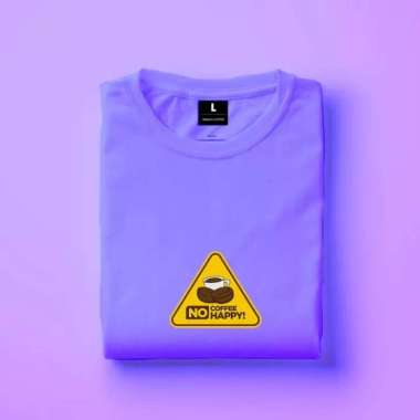 SUPERTEE FASHION PRIA PAKAIAN KAOS PRIA COFFE HAPPY UNGU MUDA XXL