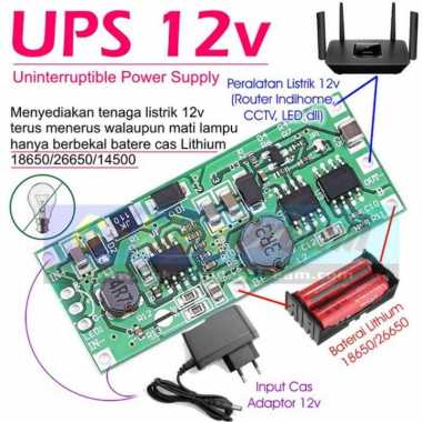 Module UPS 9V 12V Step Up Plus Charging Untuk Modem Dan CCTV