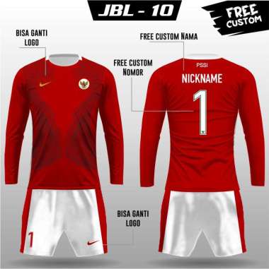 Setelan jersey celana timnas indonesia kiper kaos tim nasional panjang M MERAH PUTIH