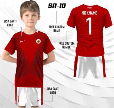 Setelan anak jersey celana timnas indonesia kiper kaos tim nasional 4 MERAH PUTIH