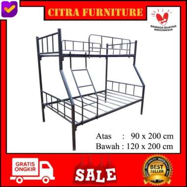 Ranjang Tingkat Besi |Ranjang Susun Minimalis |Kasur Tingkat BB|90/120 Hanya Ranjang