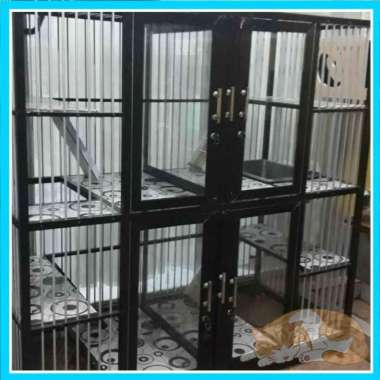 Kandang Kucing Aluminium// Minimalis 4kamar 2tingkat