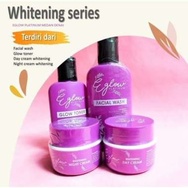 Eglow Platinum Skincare Original 100% BPOM PAKET WHITENING / PAKET ACNE PERAWATAN WAJAH GLOWING Eglo