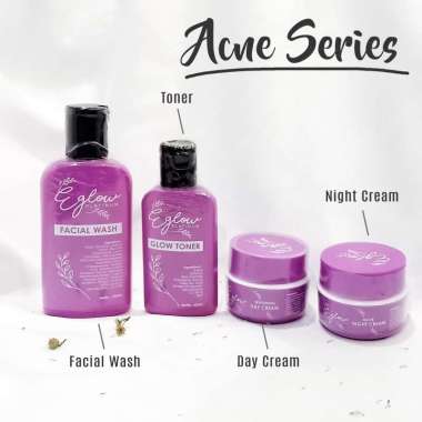 Eglow Platinum Skincare Original 100% BPOM PAKET WHITENING / PAKET ACNE PERAWATAN WAJAH GLOWING Eglo