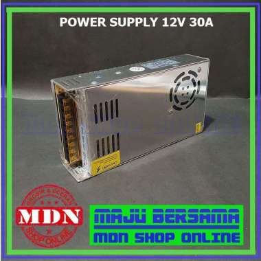 Adaptor 12V 30A Jaring - Power Supply 12V 30A Murni Ada Kipas