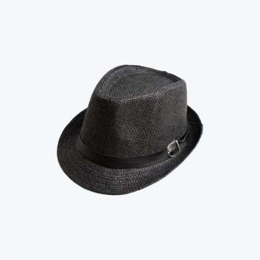 Topi fedora cowboy hat fedora ratan hitam houseofcuff One Size