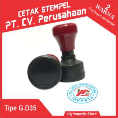 Cetak Stempel Otomatis Flash Cap Stempel Standar Perusahaan 2 Warna