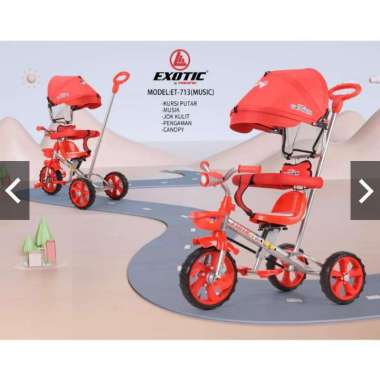Sepeda Roda Tiga Tricycle Exotic 713- TC Exotic Anak musik lampu