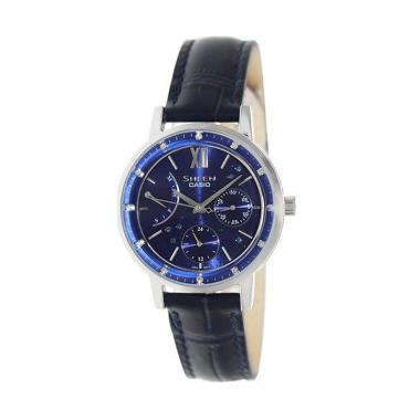 CASIO Sheen 3028L2A Swarovski Multifunction Retrograde Jam Tangan Wanita [Original] Dark blue