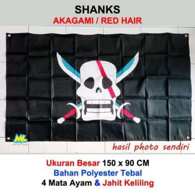Bendera One Piece karakter ukuran besar / Zoro Shanks Blackbeard Buggy shanks