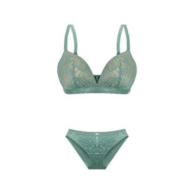 You've (YouHave) BH Bra Set Wanita Pakaian Dalam Wanita 200021 Hijau 32