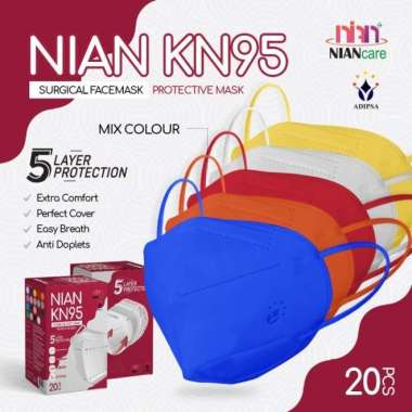 MASKER KN95 MEDIS / MASKER MEDIS 5 PLY / NIAN CARE KN95 - MIX COLOUR