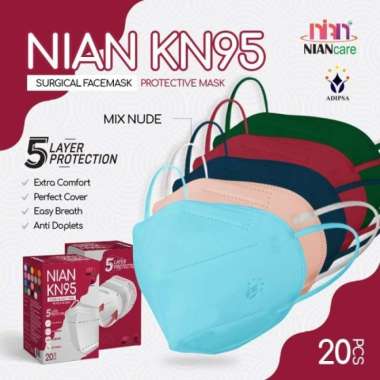 MASKER KN95 MEDIS / MASKER MEDIS 5 PLY / NIAN CARE KN95 - MIX NUDE