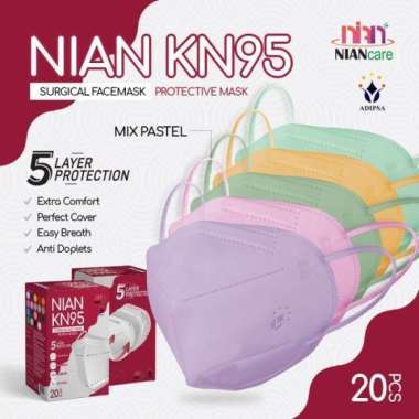 MASKER KN95 MEDIS / MASKER MEDIS 5 PLY / NIAN CARE KN95 - MIX PASTEL