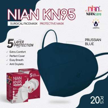 MASKER KN95 MEDIS / MASKER MEDIS 5 PLY / NIAN CARE KN95 - PRUSSIAN BLUE