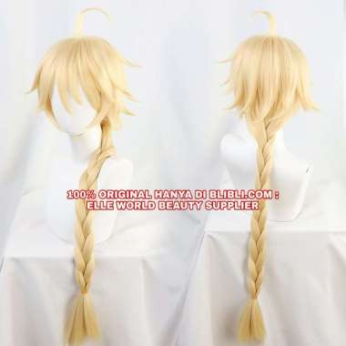 WIG COSPLAY GAME GENSHIN AETHER BLONDE KEPANG STYLED WIG AETHER GENSHIN IMPACT BLONDE WIG PRIA WANIT