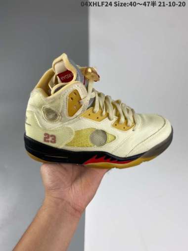 nike jordan 5 retro off white