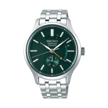 Seiko Presage Zen Garden Automatic Stainless Steel Jam Tangan Pria [SSA397J1] Silver Green