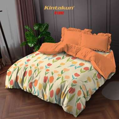 Bed Cover Set 180 King Flower Kintakun Dluxe Nirmana Microfiber B2 39 cm (6in1) Andari 180 x 200