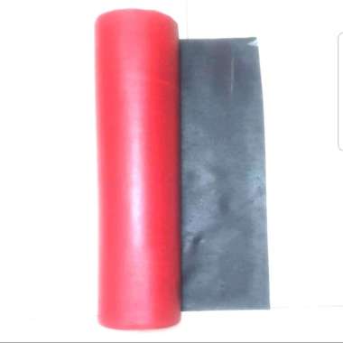 Karpet talang air 110cm merah hitam tebal, harga per meter