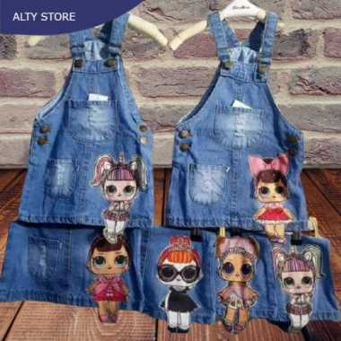 OVERALL ROK JEANS ANAK / OVERALL ROK RIPPED ANAK LOL LED / OVERALL CELANA DENIM ANAK/ OVERALL ANAK P