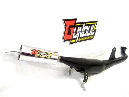 knalpot Yamaha Alfa zigma suara garing perut hitam
