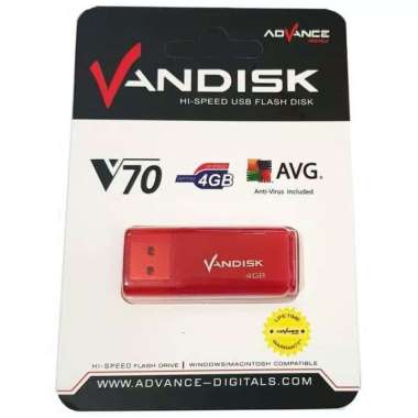 Flashdisk Vandisk 4GB / 8GB / 16GB /32GB V70 ADVANCE USB FlashDisk ORI 16 GB