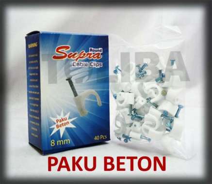 klem kabel 8mm 8 mm paku beton / klem kabel tv