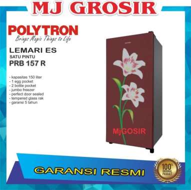 KULKAS POLYTRON PRB 157 LEMARI ES 1 PINTU PRB157 PRB 157
