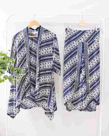 ONE SET BATIK WANITA SETELAN BATIK OUTER CARDIGAN BATIK WANITA SET BAJU KONDANGAN