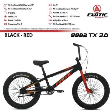Sepeda Anak BMX 20 Inc Exotic by.pacific Ban Jumbo Rem V break