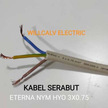 KABEL ETERNA SERABUT NYM HYO 3X0.75 HARGA PERMETER KABEL ISI 3
