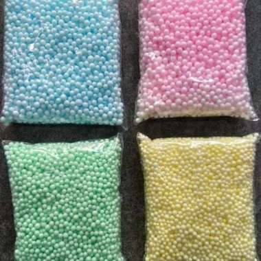 BIJI STYROFOAM WARNA KECIL Putih