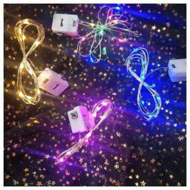 COPPER WIRE STRING LED TUMBLR LIGHT LAMPU HIAS TUMBLER KAWAT KEDIP WarmWhite Kedip - 1 meter kedip