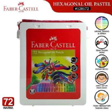 SET 72 WARNA KRAYON FABER CASTELL HEXAGONAL CRAYON