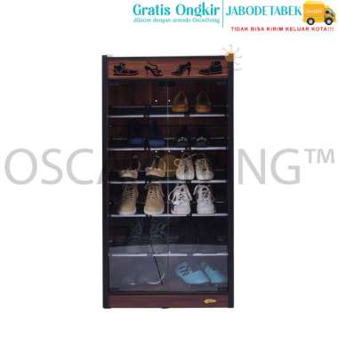 Romaro Lemari Sepatu LS 1202 / Rak Sepatu 2 Pintu Kaca [KHUSUS JABODETABEK]