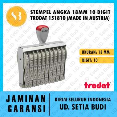 Stempel Angka 18mm 10 Digit Trodat 151810 Made in Austria
