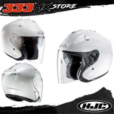 HELM MOTOR HJC FG JET WHITE HELM HALF FACE HJC FG JET WHITE ORI M