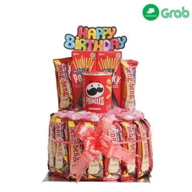 SNACK KUE ULTAH Tar Ulang Tahun Snack 2 Tingkat Edisi Parcel 4 Item