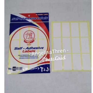 Label tom & Jerry - sticker putih 103 - Label Nama Buku 10 lembar