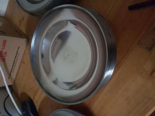 piring besi/piring seng/ piring stainless anti karat 22cm