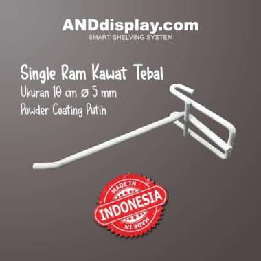 Single ram 10Cm tebal coating / gantungan rak Tebal Coating