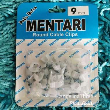 Round cable clips 9mm - paku pengikat kabel Beton 9mm