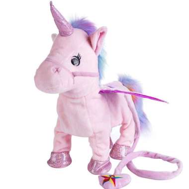 FG BONEKA UNICORN MUSIK BISA JALAN & GOYANG DAN NYANYI UNICORN MUSIK PINK