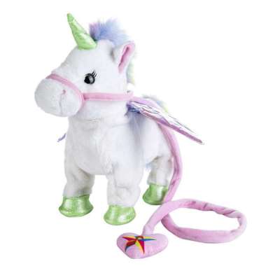 FG BONEKA UNICORN MUSIK BISA JALAN & GOYANG DAN NYANYI UNICORN MUSIK PUTIH
