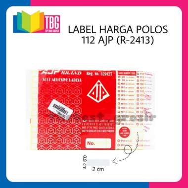 1 PACK KECIL (7 LEMBAR) LABEL HARGA POLOS AJP / STICKER LABEL / SELF ADHESIVE LABELS / LABEL UNDANGA