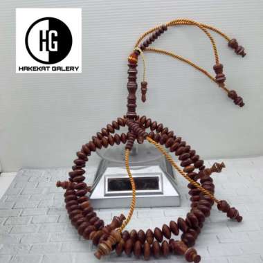 tasbih tijani kayu nogosari nagasari 14mm benang rajut D663