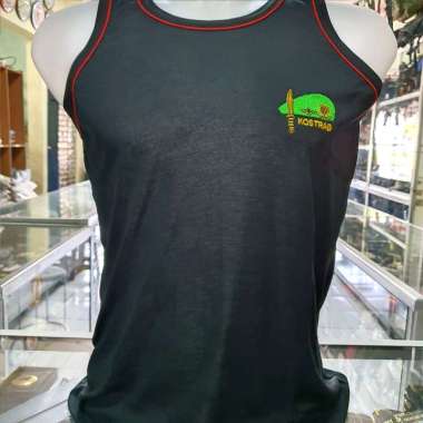 kaos singlet Kostrad Hitam | singlet Logo | singlet tentara | Singlet Pria Polos